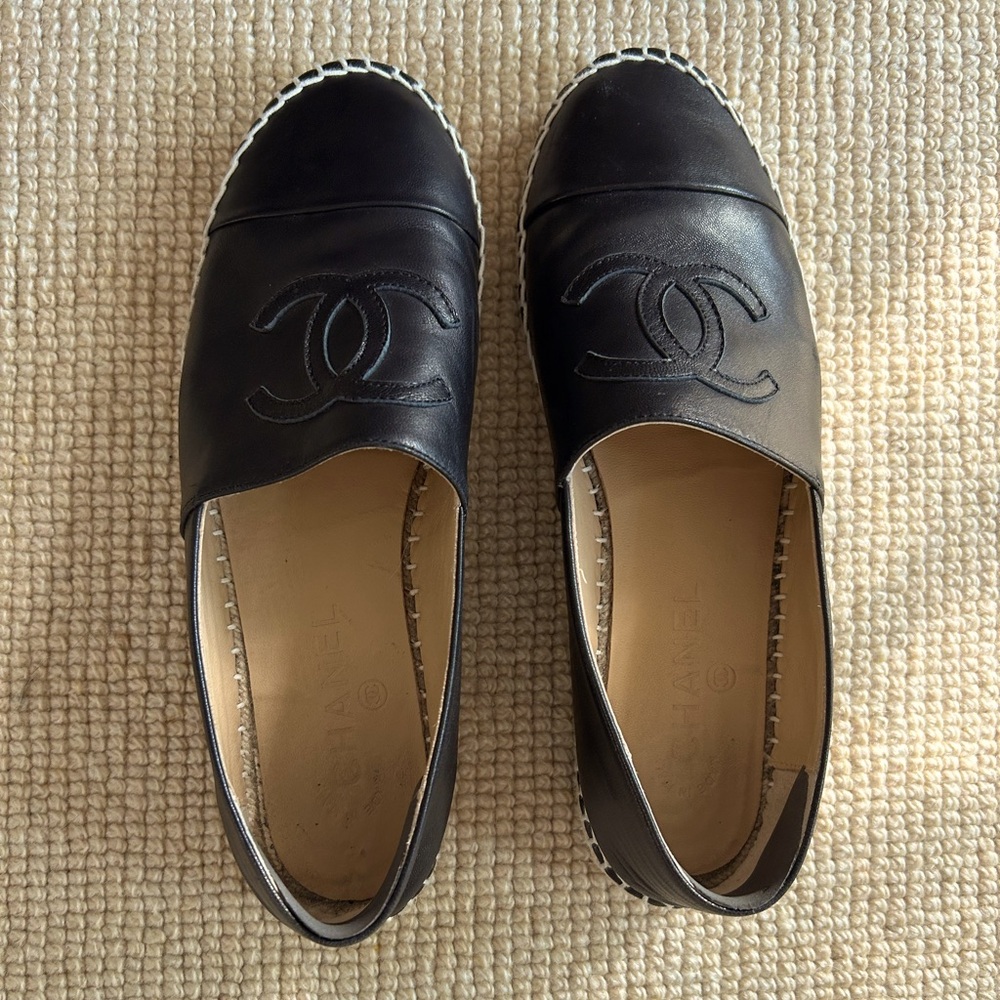 Chanel black espadrilles, 40